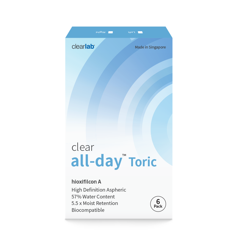 Clear All-Day ™ Toric, Power +2.75