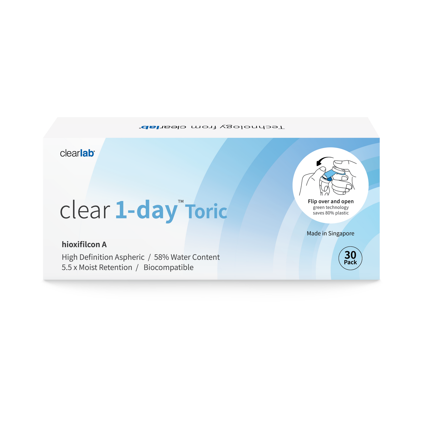 Clear 1-Day™ Toric (30s), Power 0